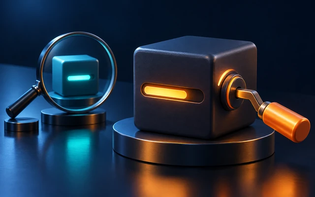 An adjustment tool changing a value block beside a read-only inspection lens