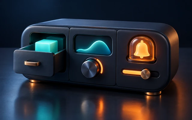 Storage, computed-result, and notification modules on a single object